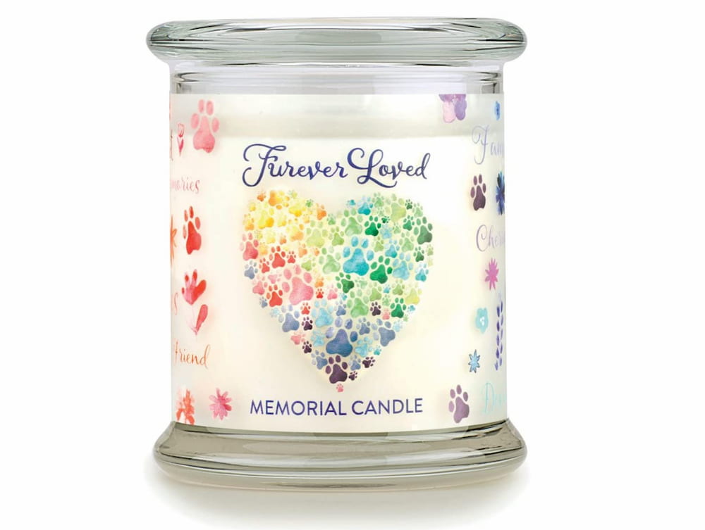 Pet memorial candle