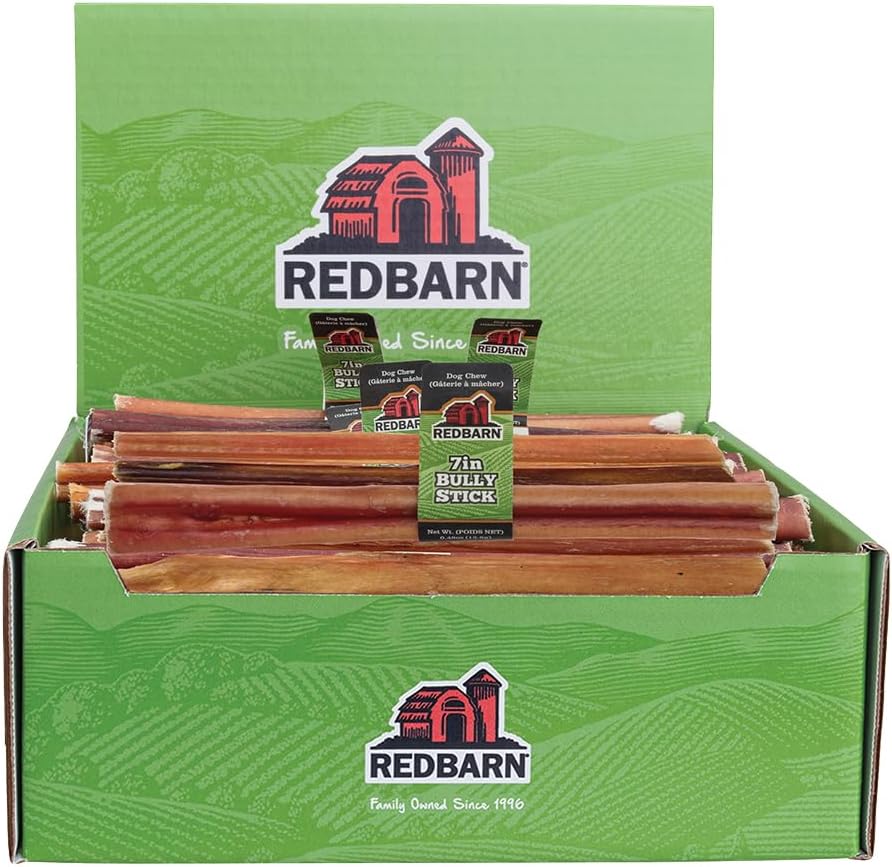 Redbarn 7-inch Bully Sticks, Case of 35