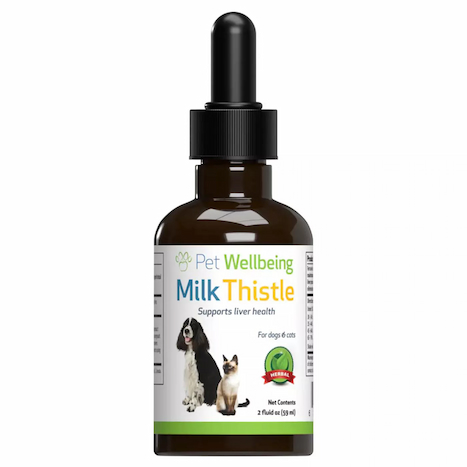 Pet Wellbeing Milk Thistle Liquid Liver Dog & Cat Supplement